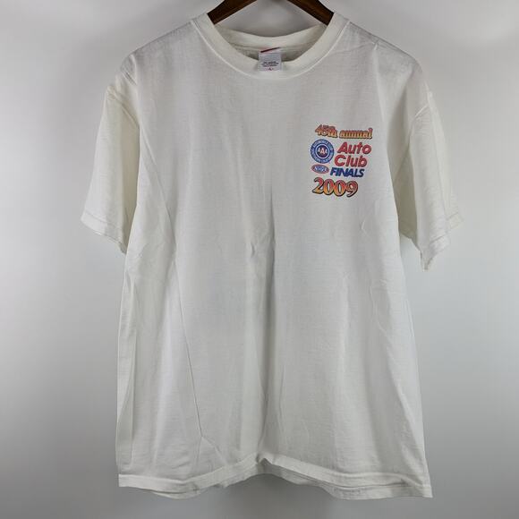 2009 Mens Drag Racing Large T-Shirt 45th AAA Auto Club Finals NHRA Full Throttle - Picture 1 of 8